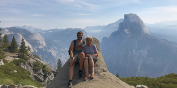 Grandma and grandson are doing a road trip together and try to visit every national park