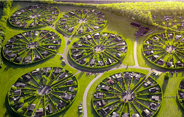 This community in Denmark, lives in these surreal gardens